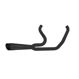 EXHAUST 2-INTO-1 TBR SHORTY TURN-OUT BLACK HARLEY DAVIDSON FLH FLT TOURING 2017-2024