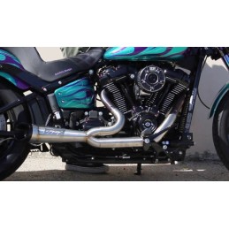 SCARICO TBR COMP 2IN1 SHORTY TURN-OUT INOX HARLEY DAVIDSON FXLRST LOW RIDER ST 2021-2024