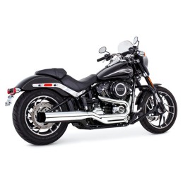 POT D'ÉCHAPPEMENT POWER HOUSE SLIP-ON 4" CHROME/NOIR HARLEY DAVIDSON FLSB SPORT GLIDE 2018-25
