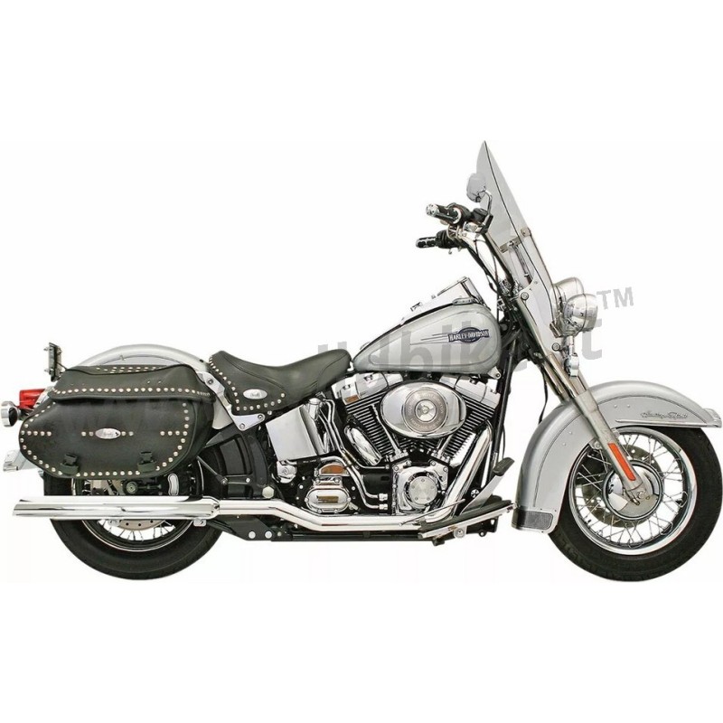 AUSPUFFKRÜMMER POWER CURVE TRUE-DUAL CROSSOVER CHROM HARLEY DAVIDSON FXST FLST SOFTAIL 07-17