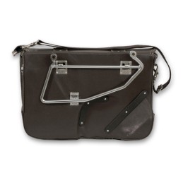 MCJ CLASSIC LEATHER SIDE BAG DARK BROWN HARLEY DAVIDSON FXD DYNA 06-17