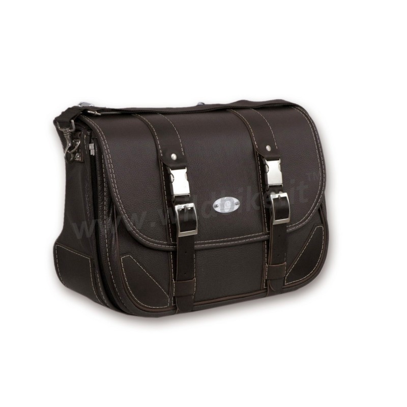 BORSA LATERALE IN PELLE MCJ CLASSIC TESTA DI MORO HARLEY DAVIDSON XL SPORTSTER 96-21