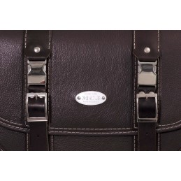 BORSA LATERALE IN PELLE MCJ CLASSIC TESTA DI MORO HARLEY DAVIDSON XL SPORTSTER 96-21