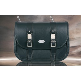 SACOCHE LATÉRAL MCJ CLASSIC EN CUIR NOIR HARLEY DAVIDSON FXS FLS SOFTAIL 99-17