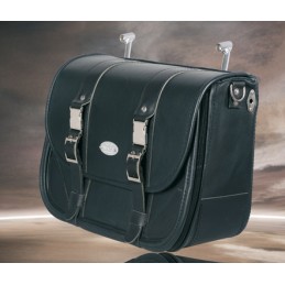 SACOCHE LATÉRAL MCJ CLASSIC EN CUIR NOIR HARLEY DAVIDSON FXS FLS SOFTAIL 99-17