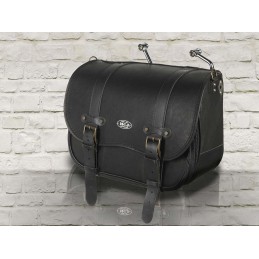 SACOCHE LATÉRAL MCJ EN CUIR VINTAGE NOIR HARLEY DAVIDSON FXD DYNA 06-17