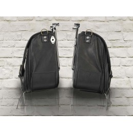 LEATHER SIDE BAG MCJ VINTAGE BLACK HARLEY DAVIDSON RH 975 NIGHTSTER ABS 2022-25