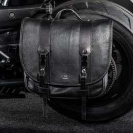 BORSA LATERALE IN PELLE MCJ BUSINESS NERA HARLEY DAVIDSON RH 1250 SPORTSTER S 2021-25