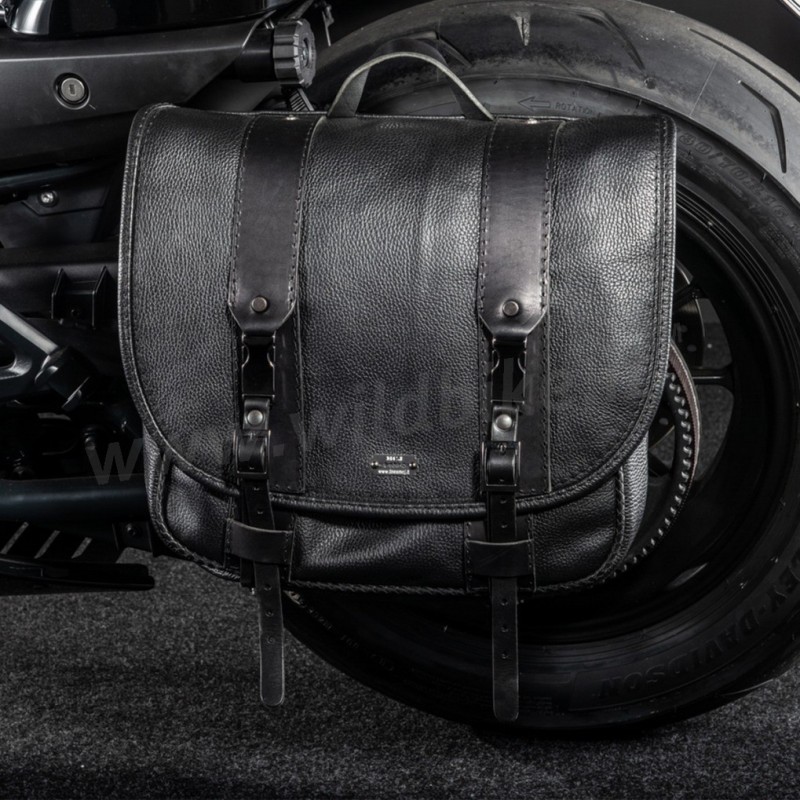 BORSA LATERALE IN PELLE MCJ BUSINESS NERA HARLEY DAVIDSON RH 1250 SPORTSTER S 2021-25