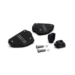 BLACK CHROME FOOTPEGS COMFORT TWIN RIDE HARLEY DAVIDSON SOFTAIL 2018-25