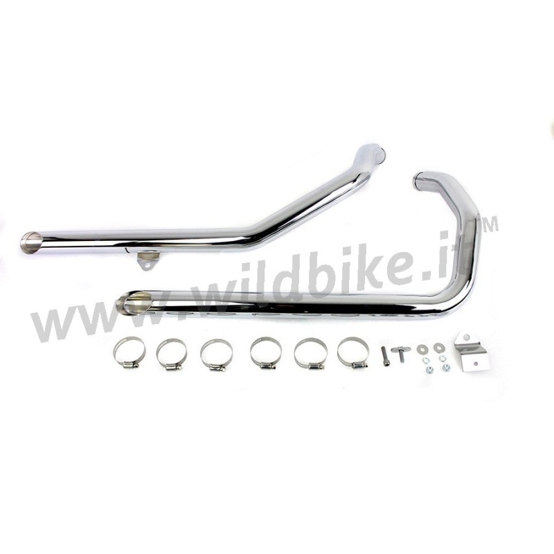 AUSPUFF SYSTEM 2IN2 DRAG PIPES ILLUSION CHROM HARLEY DAVIDSON XL SPORTSTER 2014-22