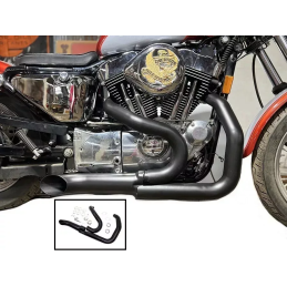 AUSPUFF SYSTEM 2IN1 TURN-OUT PERFORMANCE SCHWARZ HARLEY DAVIDSON XL SPORTSTER 2014-22