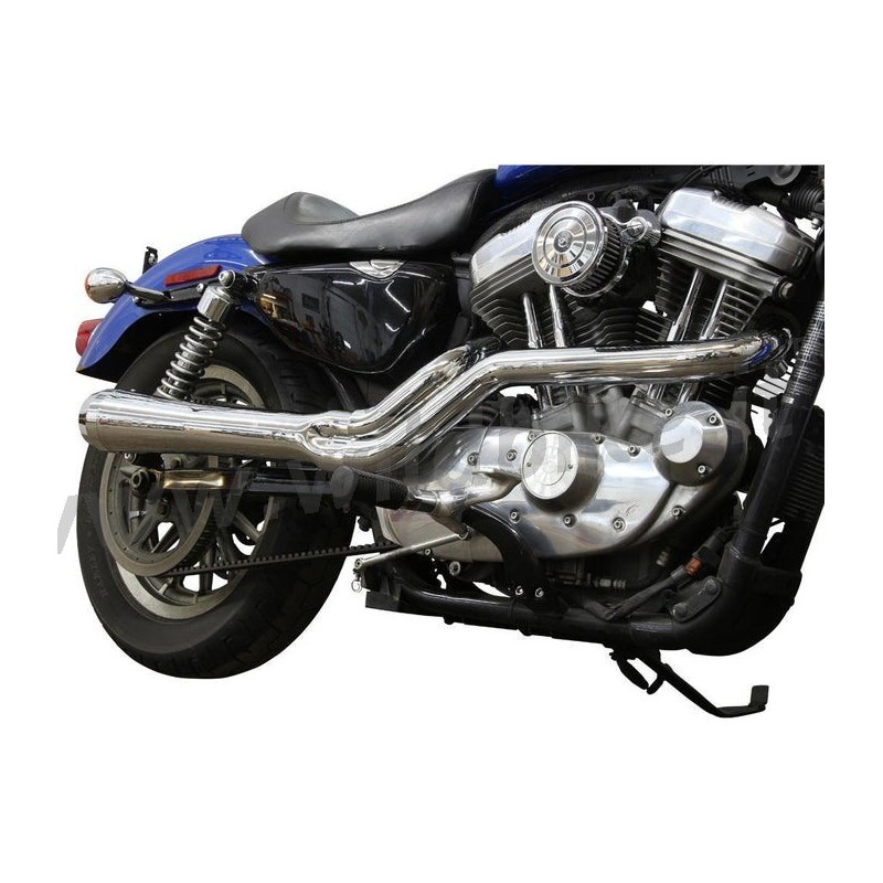 SCARICO MARMITTA 2IN1 MEGAFONO TAPERED CROMATO HARLEY DAVIDSON XL SPORTSTER 04-13