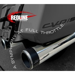 SCARICHI MARMITTE 2IN2 TAB REDLINE CROMATI HARLEY DAVIDSON FLH/FLT TOURING 2017-25