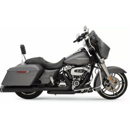 BLACK EXHAUST 2INTO2 KHROME WERKS DOMINATOR TRACER HARLEY DAVIDSON FLH/FLT TOURING 2017-25