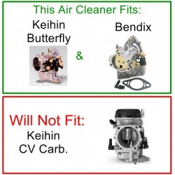 FILTRO ARIA TC BROS LOUVERED NERO PER CARBURATORI BENDIX ZENITH & KEIHIN HARLEY DAVIDSON