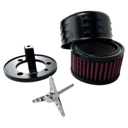 FILTRO ARIA TC BROS LOUVERED NERO PER CARBURATORI BENDIX ZENITH & KEIHIN HARLEY DAVIDSON