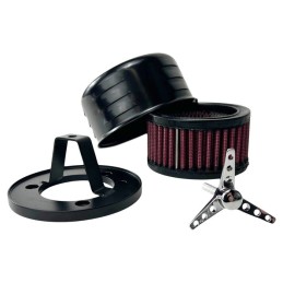 FILTRO ARIA TC BROS LOUVERED NERO PER CARBURATORI BENDIX ZENITH & KEIHIN HARLEY DAVIDSON