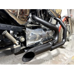 BLACK EXHAUST 2INTO1 TURN-OUT PERFORMANCE HARLEY DAVIDSON XL SPORTSTER 1986-03
