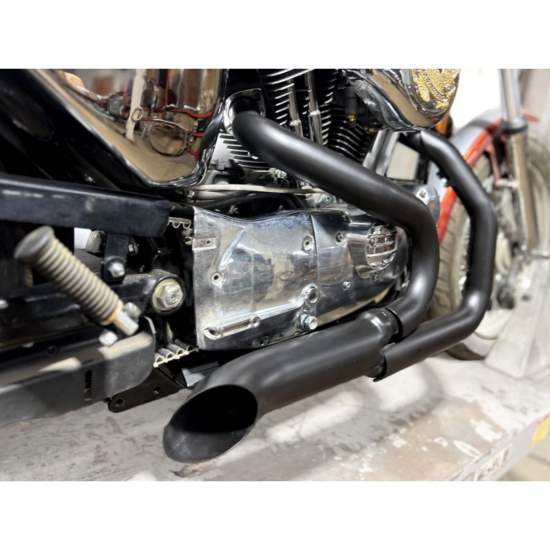 AUSPUFF SYSTEM 2IN1 TURN-OUT PERFORMANCE SCHWARZ HARLEY DAVIDSON XL SPORTSTER 1986-03