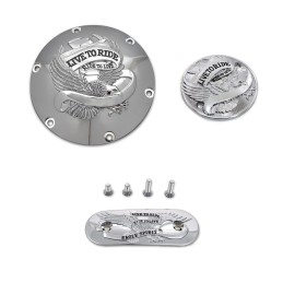 KIT COPERCHI ISPEZIONE LIVE TO RIDE CROMATI HARLEY DAVIDSON XL SPORTSTER 04-21