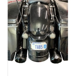 AUSPUFFANLANGEN TAB SLIP-ON 50 CAL MIDNIGHT CHROME HARLEY DAVIDSON FLH FLT TOURING 2017-2025