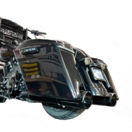SCARICHI MARMITTE TAB SLIP-ON 50 CAL MIDNIGHT CHROME HARLEY DAVIDSON FLH FLT TOURING 2017-2025