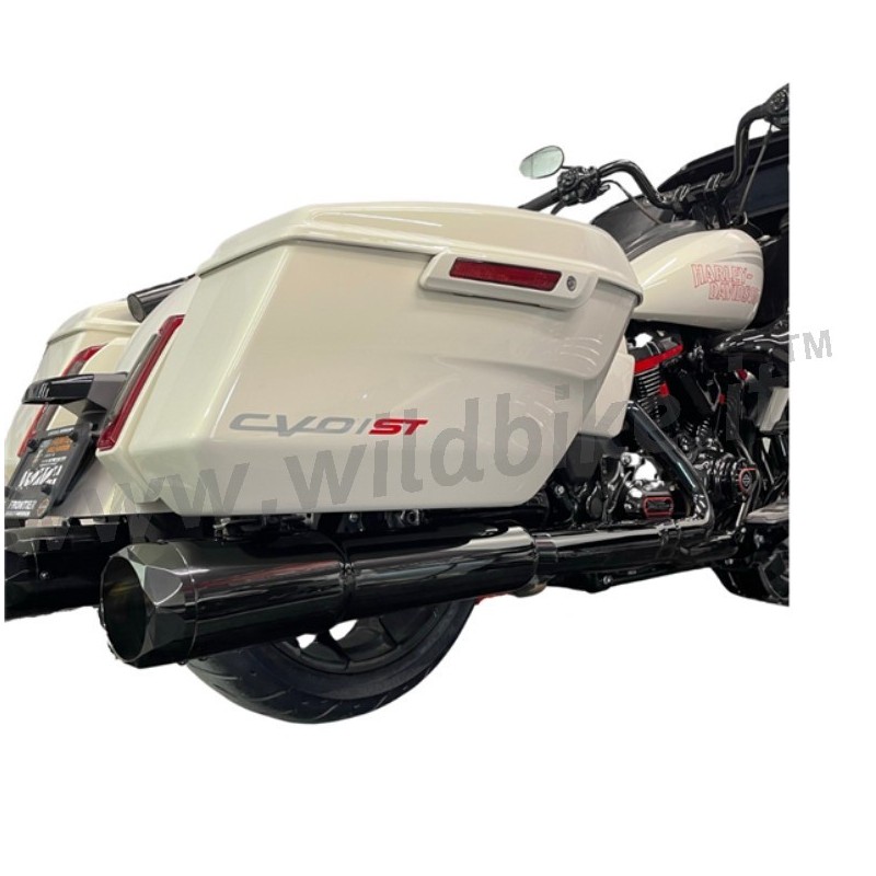 POT DÉCHAPPEMENTS TAB SLIP-ON 50 CAL MIDNIGHT CHROME HARLEY DAVIDSON FLH/FLT TOURING 2017-25