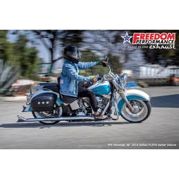 ÉCHAPPEMENTS CLASSIC FISHTAIL 2,5" TRUE-DUAL 36" CHROMÉS HARLEY DAVIDSON FXST FLST SOFTAIL 07-17