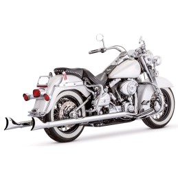 EXHAUSTS CLASSIC FISHTAIL 2.5" TRUE-DUALS 39" CHROME HARLEY DAVIDSON FXST FLST SOFTAIL 07-17