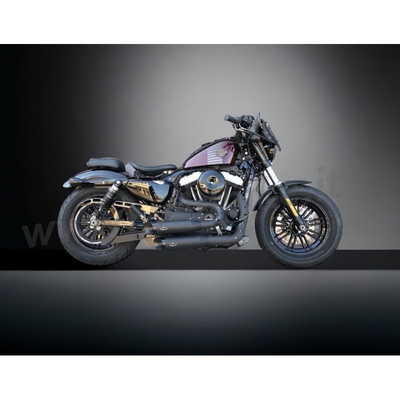 SCARICHI MARMITTE MCJ BIG SHORT 90 OMOLOGATI NERI HARLEY DAVIDSON XL SPORTSTER 14-21