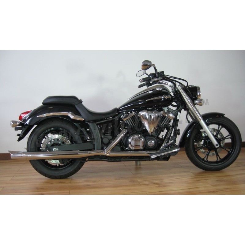 SYSTÈME D'ÉCHAPPEMENT MCJ 2IN2 ROYAL 80 DROITE/GAUCHE CHROME YAMAHA XVS 950A MIDNIGHT STAR 2008-16