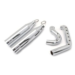 CHROME EXHAUSTS MUFFLERS MCJ BIG SHORT 90 EU APPROVED HARLEY DAVIDSON XL SPORTSTER 04-13
