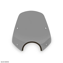 WINDSHIELD DEL REY SPORTSHIELD BLACK SMOKE HARLEY DAVIDSON SOFTAIL FXBB STREET BOB 18-24