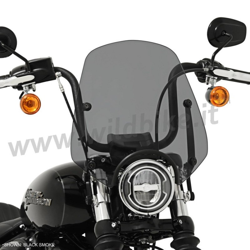 WINDSCHUTZSCHEIBEN DEL REY SPORTSHIELD SCHWARZER RAUCH HARLEY DAVIDSON SOFTAIL FXBB STREET BOB 18-24
