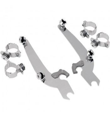 PARE-BRISE SPORTSHIELD DEL REY GRIS SOLAIRE POUR HARLEY DAVIDSON XL SPORTSTER '73-'15