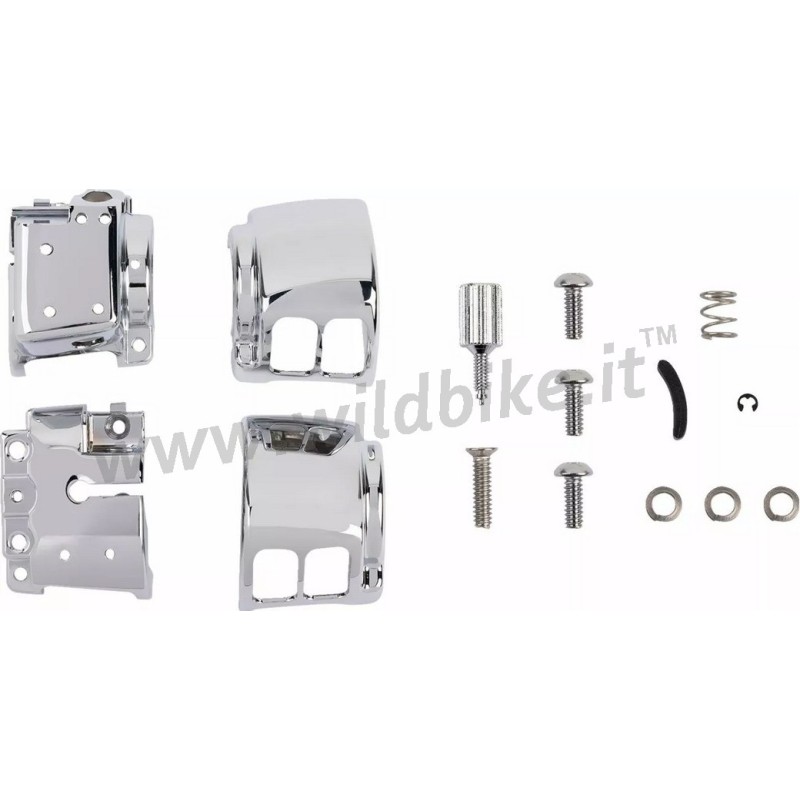 HANDLEBAR CHROME CONTROL SWITCH HOUSING KIT HARLEY DAVIDSON SOFTAIL 2016-17
