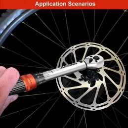 PROFESSIONELLES DREHMOMENTSCHLÜSSEL KIT 1/4" 5-25 NM 11 BIT FÜR MOTORRAD