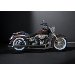 SYSTÈME D'ÉCHAPPEMENT MCJ 2IN2 ROYAL 80 DROITE/GAUCHE HARLEY DAVIDSON FXST FLST SOFTAIL 2007-2017