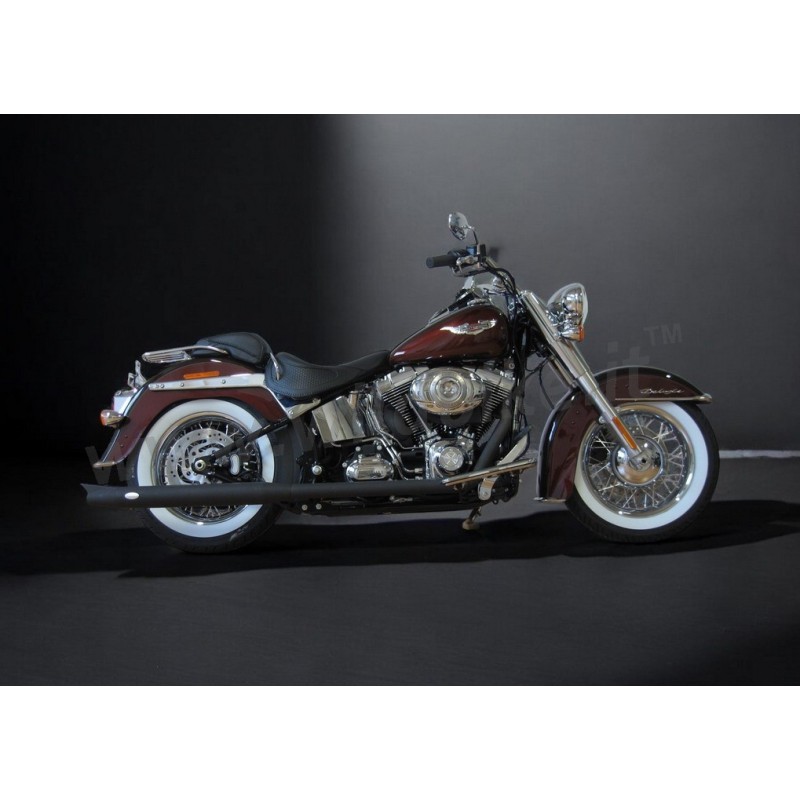 SYSTÈME D'ÉCHAPPEMENT MCJ 2IN2 ROYAL 80 DROITE/GAUCHE HARLEY DAVIDSON FXST FLST SOFTAIL 2007-2017