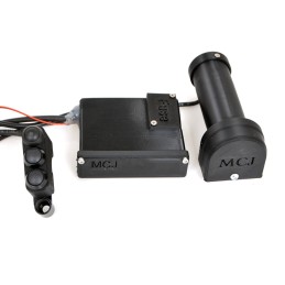 BLACK EXHAUSTS MUFFLERS MCJ ROYAL 80 SLIP-ON EU APPROVED HARLEY DAVIDSON FXD DYNA 91-05