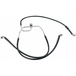 BLACK FRONT EXTENDED STEEL BRAKE LINE STANDARD OEM HARLEY DAVIDSON FXDF DYNA FAT BOB 2008-17