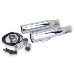 AUSPUFFANLAGEN MCJ ROYAL 80 SLIP-ON EU ZUGELASSEN CHROM HARLEY DAVIDSON SOFTAIL FXSB BREAKOUT 13-17