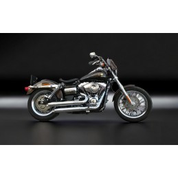 SCARICHI MCJ 2IN2 ROYAL CORTI CROMATI OMOLOGATI HARLEY DAVIDSON FXD DYNA 06-17