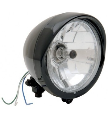 FARO CENTRALE DIAMOND STYLE NERO 5 3/4" -140 MM MOTO CUSTOM E HARLEY