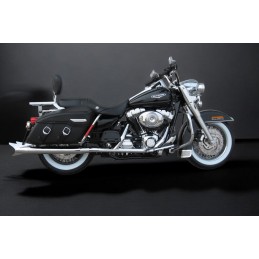EXHAUSTS MUFFLERS MCJ ROYAL 80 SLIP-ON CHROME EU APPROVED HARLEY DAVIDSON FLH FLT TOURING 95-06