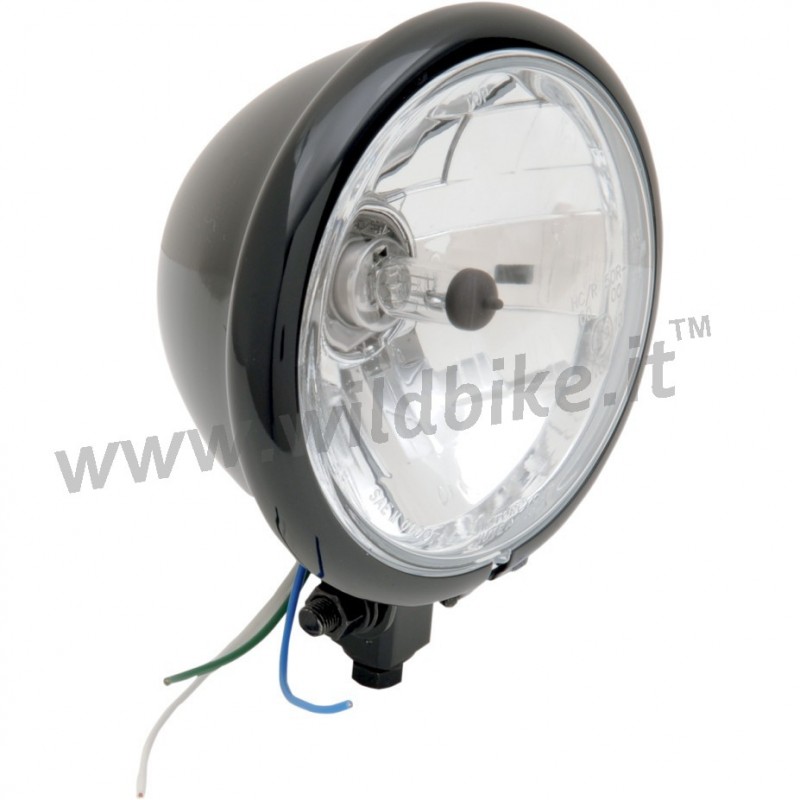 FARO CENTRALE SPRINGER NERO 160 MM. MOTO CUSTOM E HARLEY