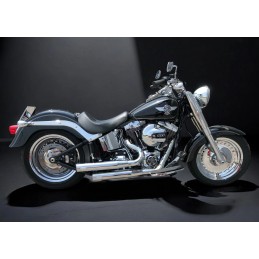 AUSPUFFANLAGEN MCJ ROYAL KURZ EU ZUGELASSEN CHROME HARLEY DAVIDSON FXS FLS SOFTAIL 93-17