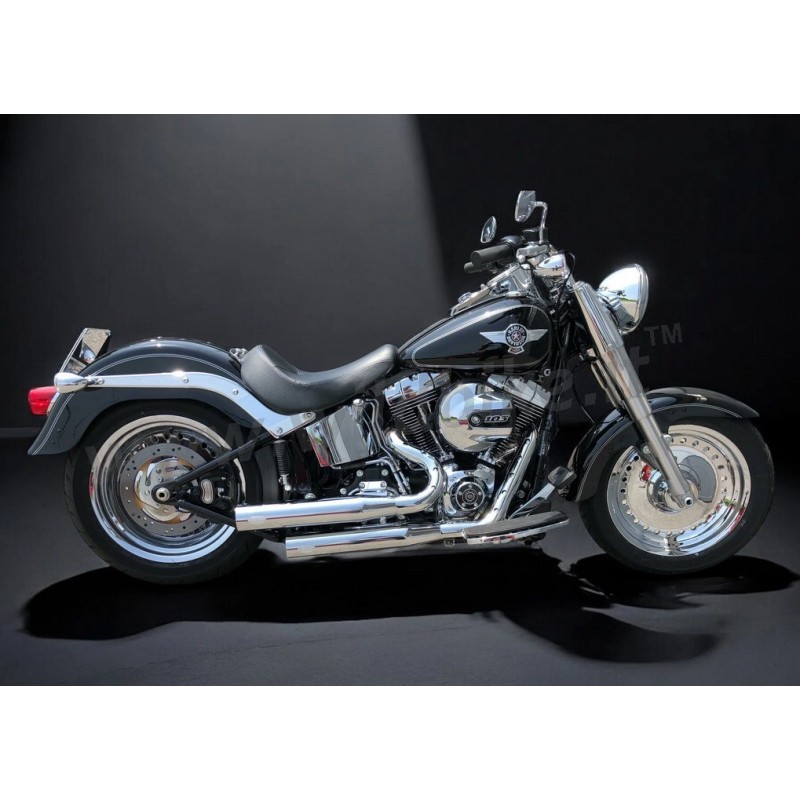 AUSPUFFANLAGEN MCJ ROYAL KURZ EU ZUGELASSEN CHROME HARLEY DAVIDSON FXS FLS SOFTAIL 93-17