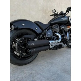 POTS D'ÉCHAPPEMENT MCJ RACE 90 2EN2 SLIP-ON APPROUVÉ EU INDIAN CHIEF 2021-2026